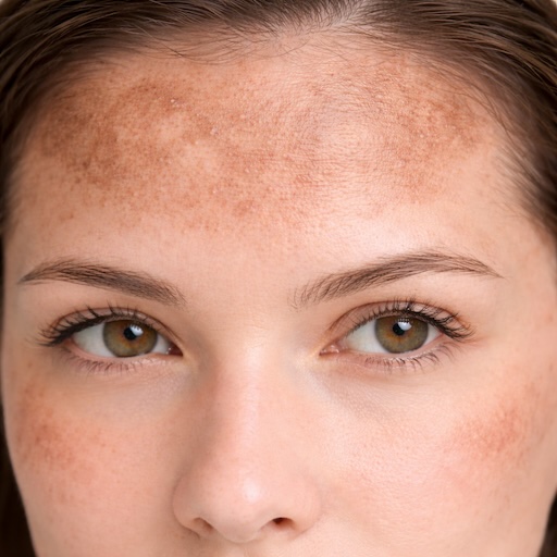 Hormonal pigmentation on forehead