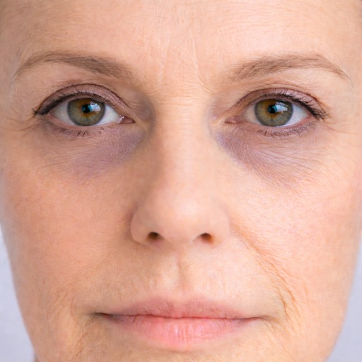 Diagram showing under-eye shadowing